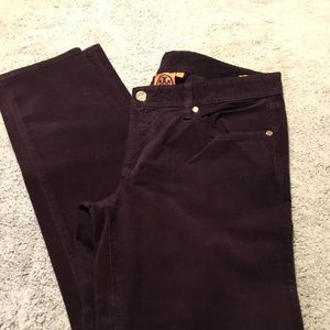 Purple Tory Burch corduroy pants